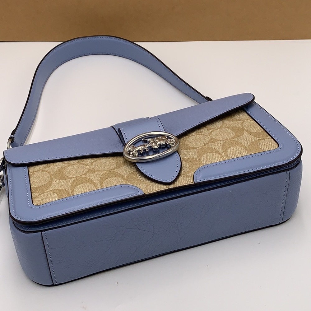 COACH New Authentic Coach C4067 Signature Canvas Georgie Shoulder Bag Crossbody - Picture 6 of 16